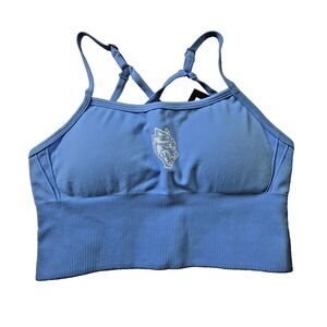 Darc Sport Single Wolf Everson Seamless Huxley Bra Small Blue Crane Athleticwear